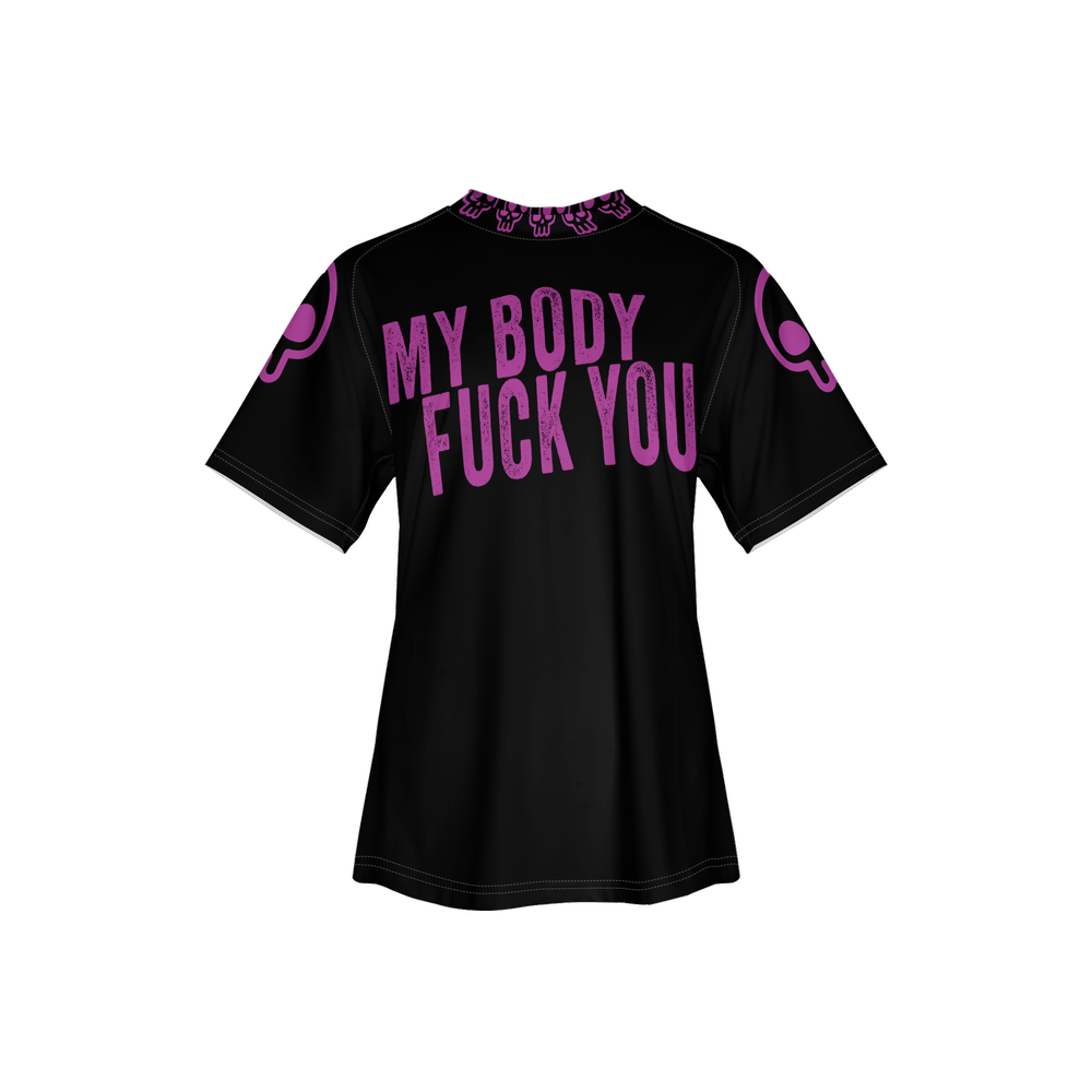 MY BODY FUCK YOU Women’s Athletic Jersey-Heavyweight 225g