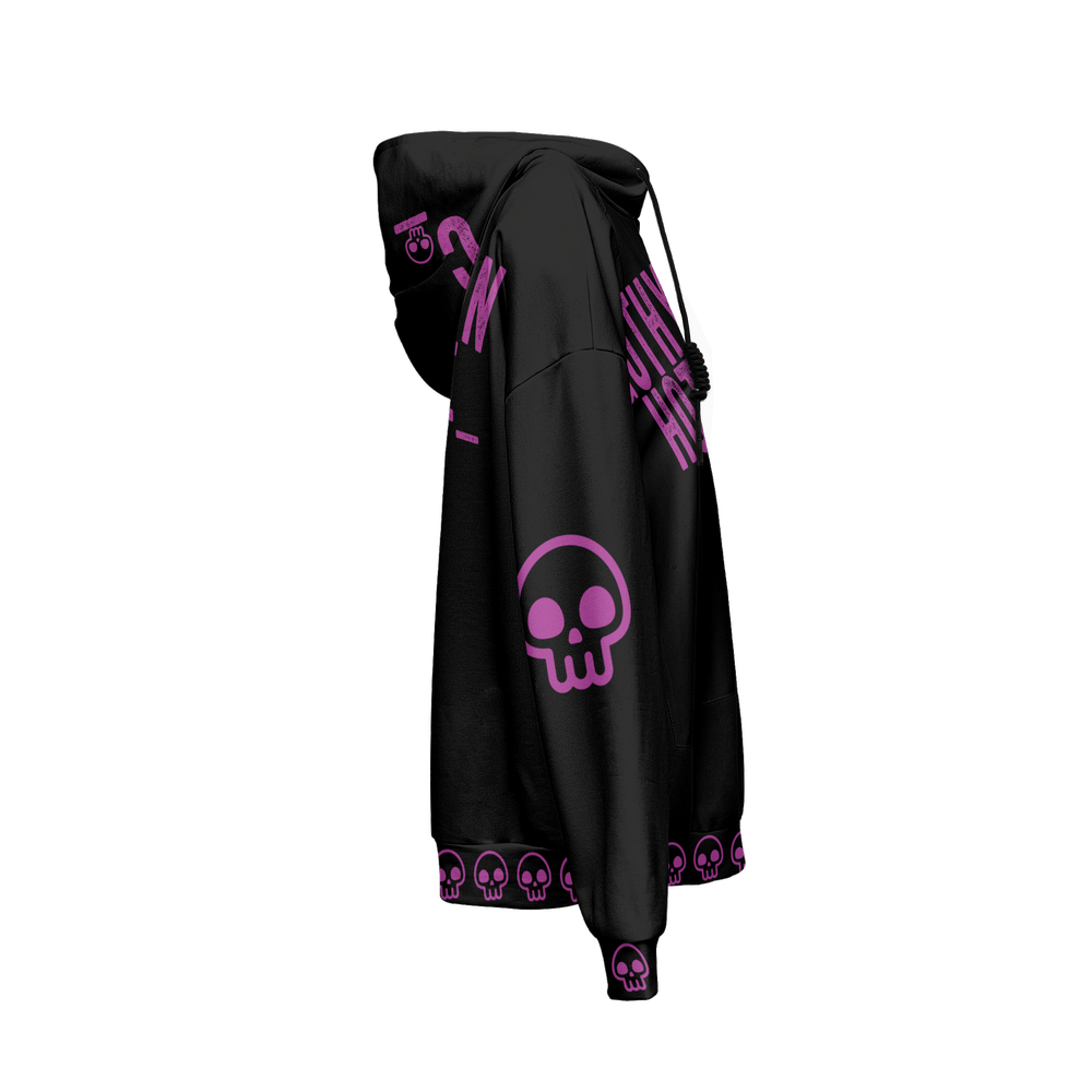 GOTHY HOTTIE Women’s Relaxed Fit Hoodie With Front Patch-Super Heavy 375g