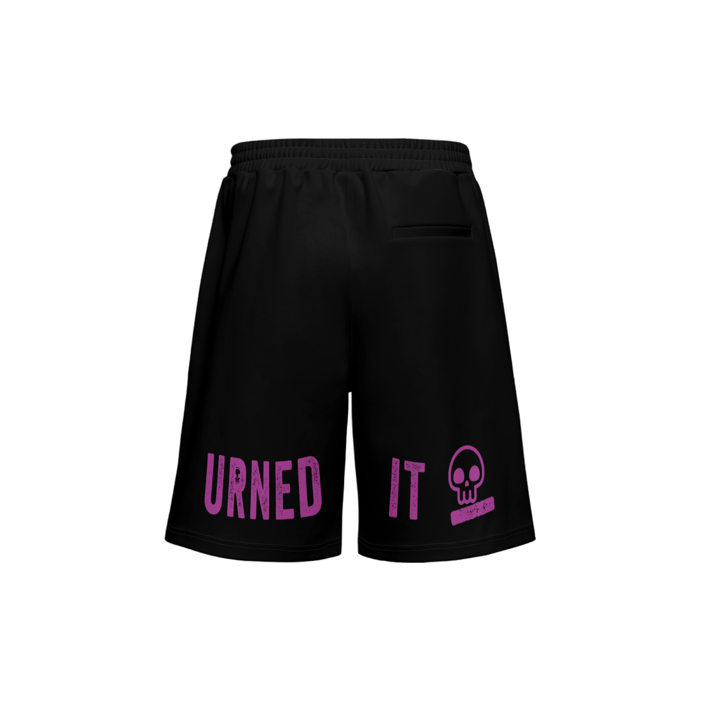 Unisex Casual Shorts-Cotton Feel - Black - CREMATION COUTURE Logo