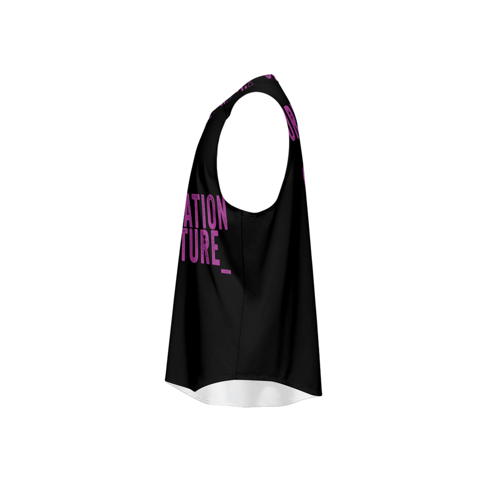 Men's Seamless Open Side Tank Top-Performance Mesh - CREMATION COUTURE Logo
