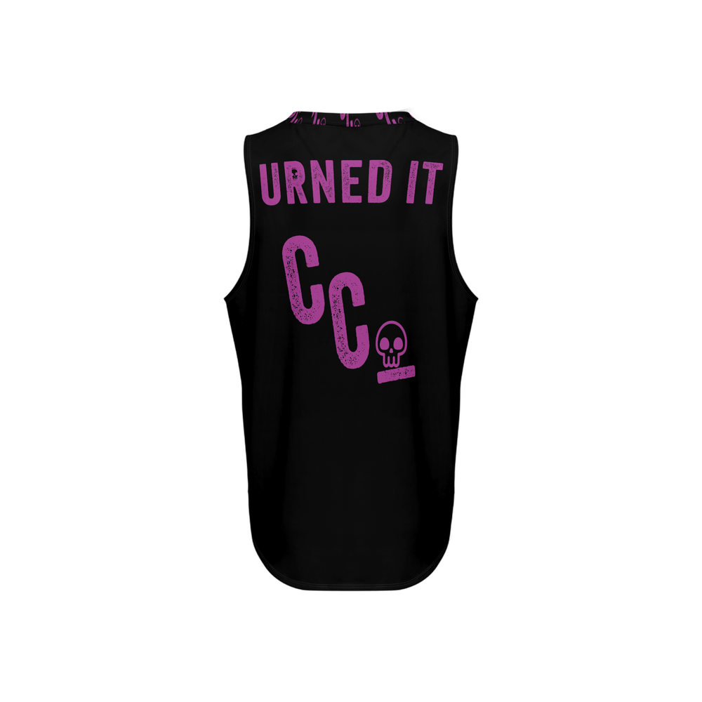 Men's Seamless Open Side Tank Top-Performance Mesh - CREMATION COUTURE Logo