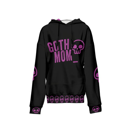 GOTH MOM Women’s Relaxed Fit Hoodie With Front Patch-Super Heavy 375g