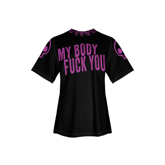 MY BODY FUCK YOU Women’s Athletic Jersey-Heavyweight 225g