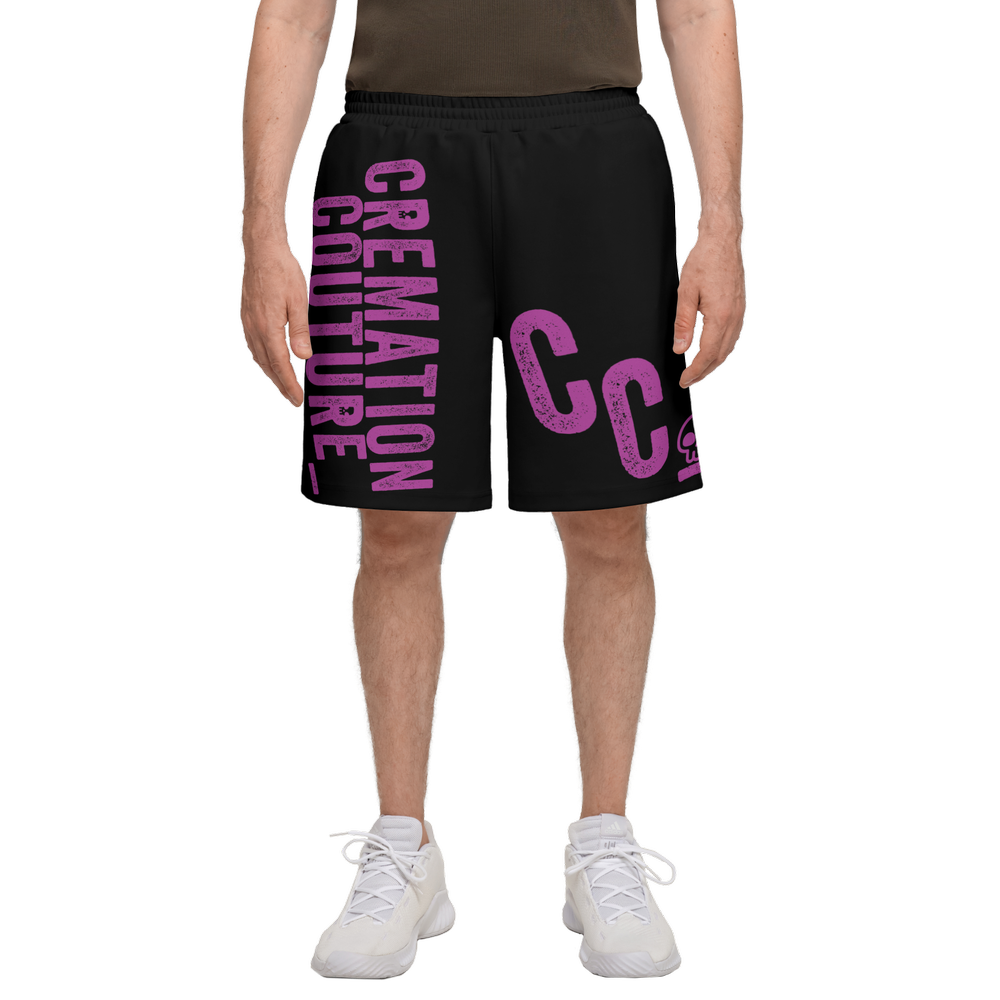 Unisex Casual Shorts-Cotton Feel - Black - CREMATION COUTURE Logo