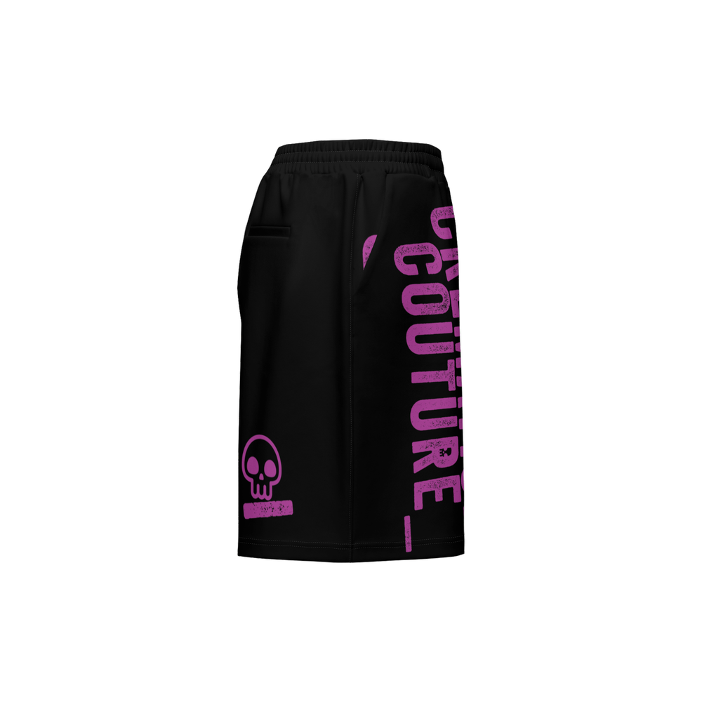 Unisex Casual Shorts-Cotton Feel - Black - CREMATION COUTURE Logo