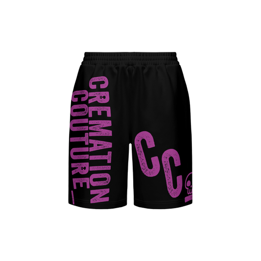 Unisex Casual Shorts-Cotton Feel - Black - CREMATION COUTURE Logo