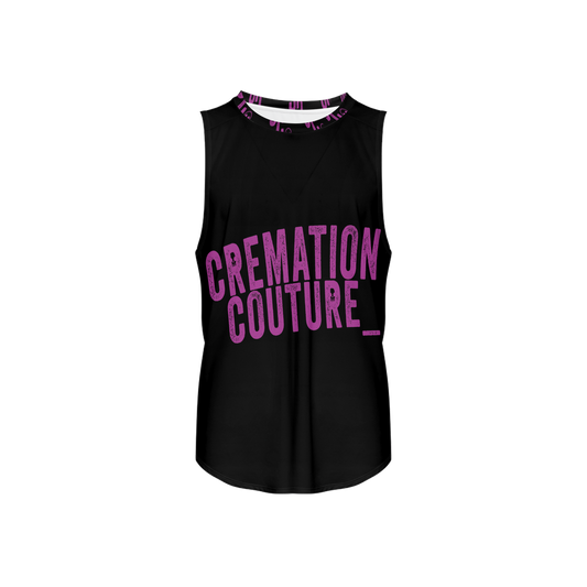 Men's Seamless Open Side Tank Top-Performance Mesh - CREMATION COUTURE Logo